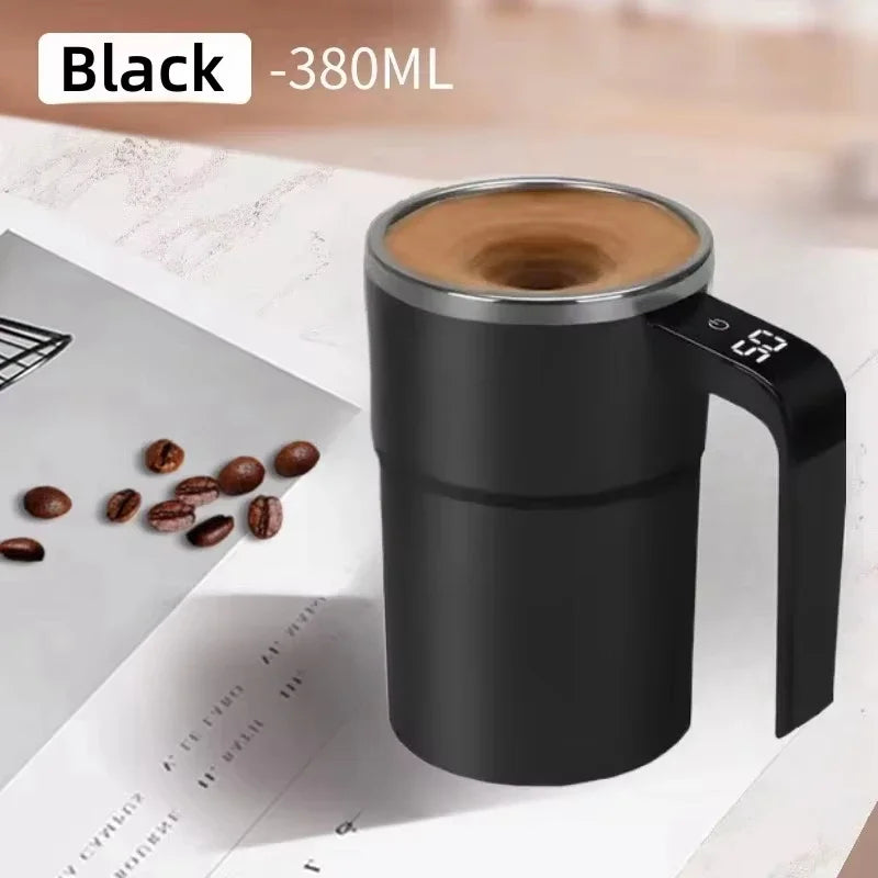 Electric Self-Stirring Coffee Mug With Temperature Display