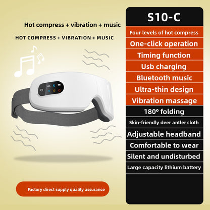 Foldable Heated Eye Massager with Steam and Vibration