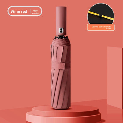 Automatic Folding Umbrella With UPF 50+ Sun Protection