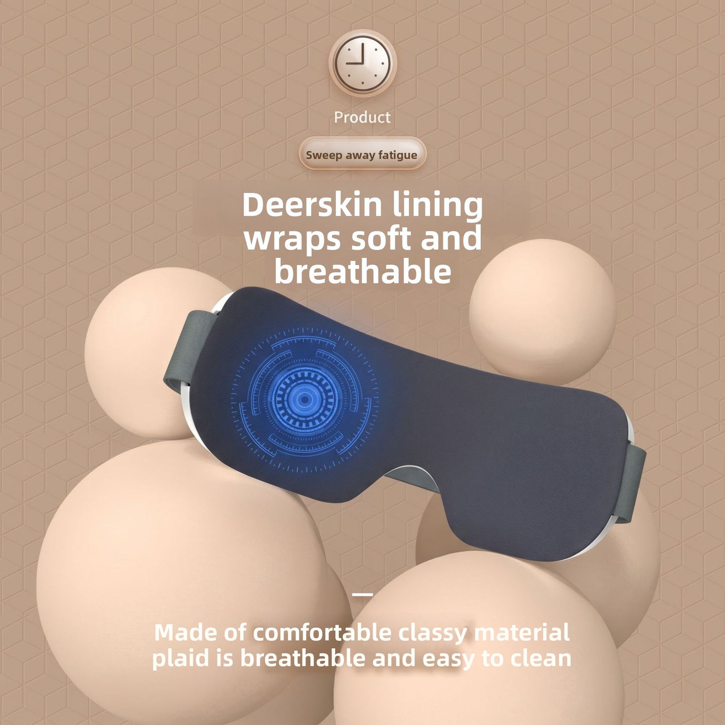 Foldable Heated Eye Massager with Steam and Vibration
