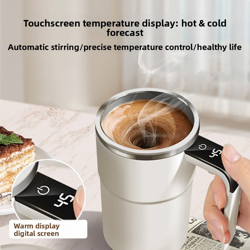 Electric Self Stirring Mug With LCD Temperature Display
