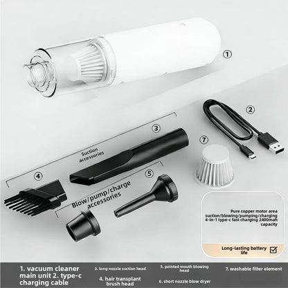 Cordless Handheld Car Vacuum Cleaner – High Suction Power