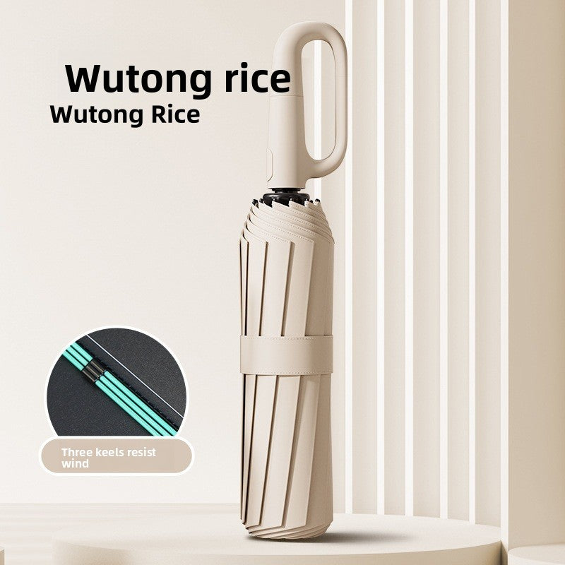 Automatic Folding Umbrella With UPF 50+ Sun Protection