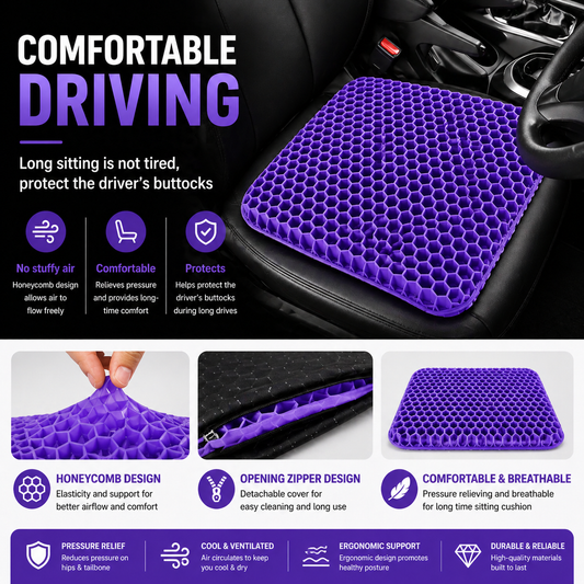 Honeycomb Seat Cushion for Lasting Comfort