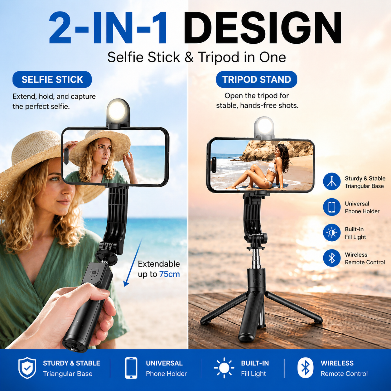 FlexiShot™ Smart Tripod Stick