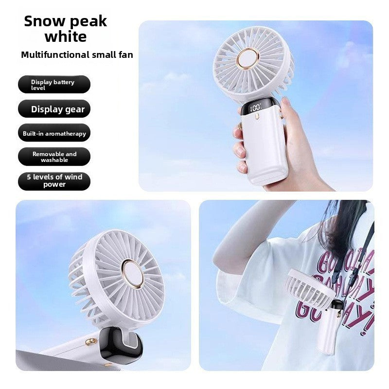 USB Rechargeable Handheld Fan With 5-Speed Airflow
