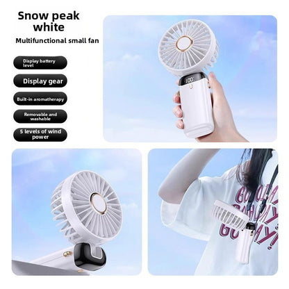 USB Rechargeable Handheld Fan With 5-Speed Airflow