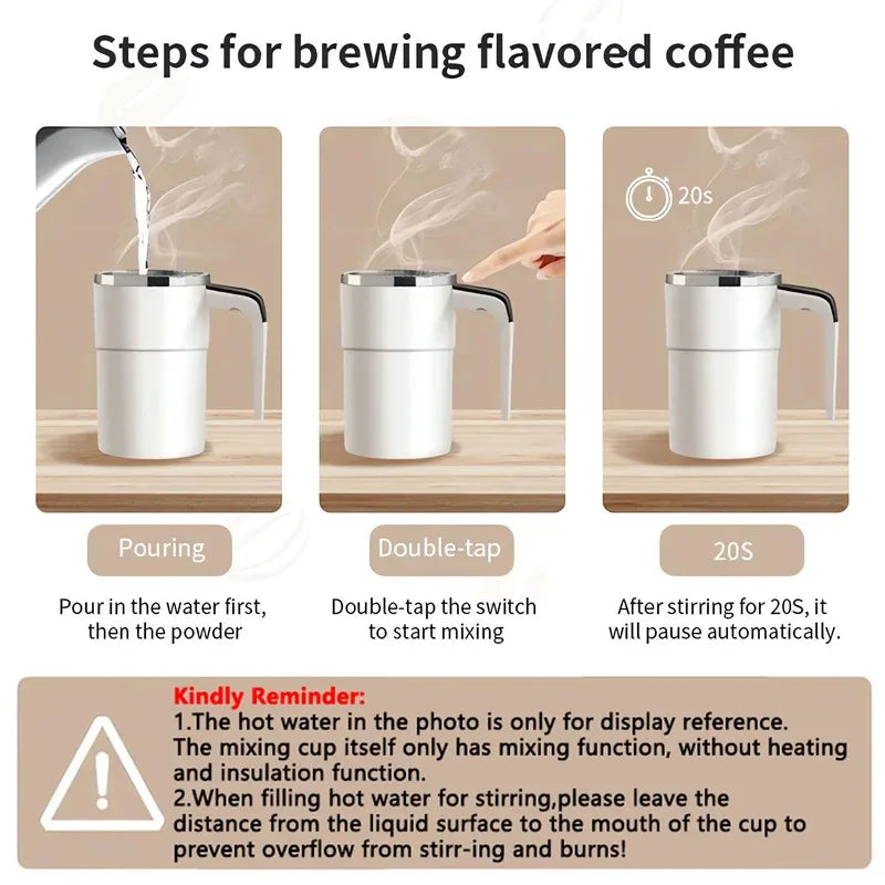 Electric Self-Stirring Coffee Mug With Temperature Display