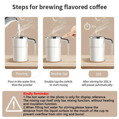 Electric Self-Stirring Coffee Mug With Temperature Display