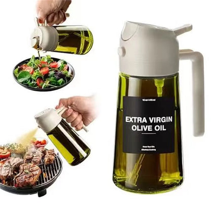 470 ml Glass Oil Sprayer Dispenser – 2-in-1 Pour & Mist