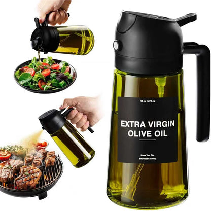 470 ml Glass Oil Sprayer Dispenser – 2-in-1 Pour & Mist