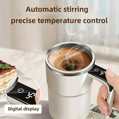 Electric Self-Stirring Coffee Mug With Temperature Display