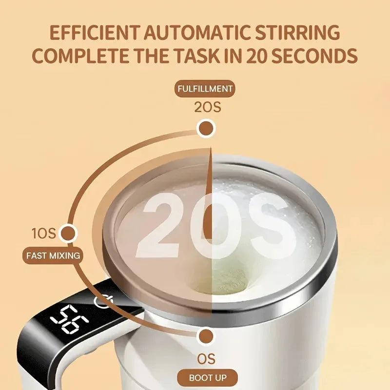 Electric Self Stirring Mug With LCD Temperature Display