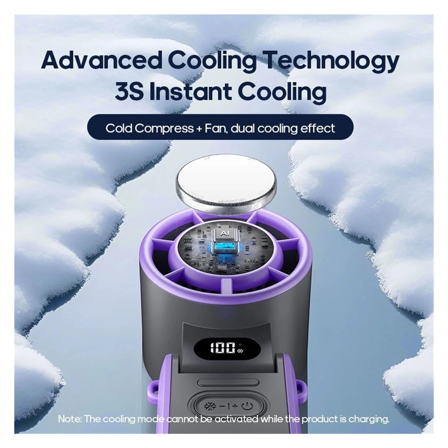 Portable Handheld Turbo Fan – 3600mAh Ice-Cool Airflow