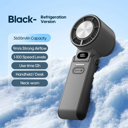 Portable Handheld Turbo Fan – 3600mAh Ice-Cool Airflow