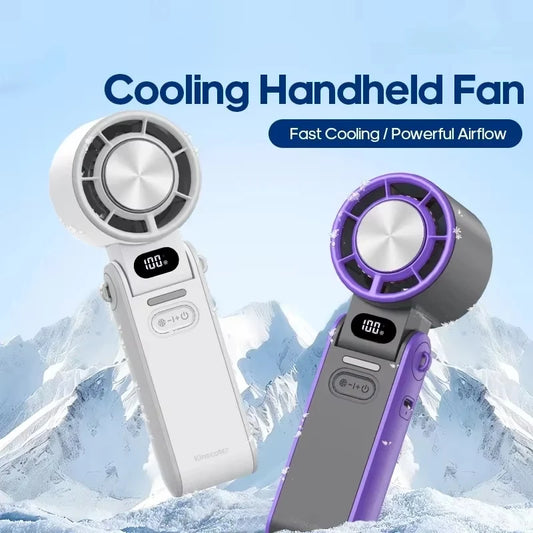 Portable Handheld Turbo Fan – 3600mAh Ice-Cool Airflow