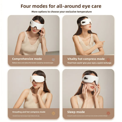 Foldable Heated Eye Massager with Steam and Vibration