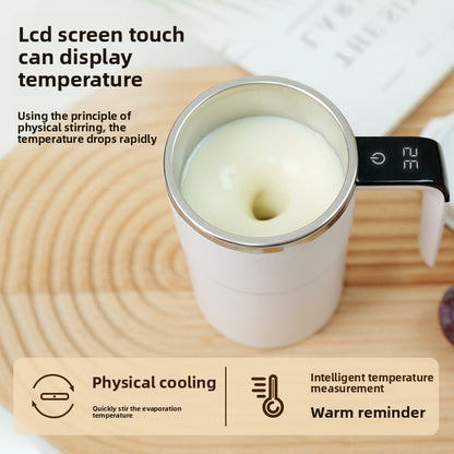 Electric Self Stirring Mug With LCD Temperature Display