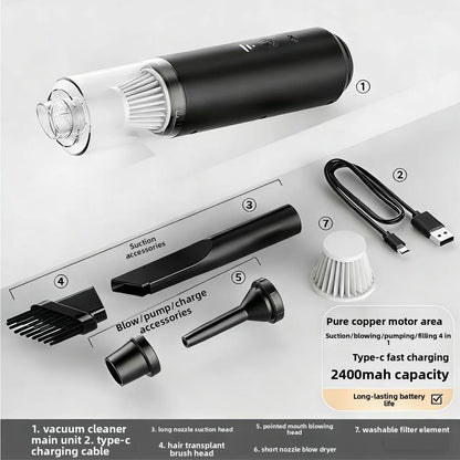 Cordless Handheld Car Vacuum Cleaner – High Suction Power