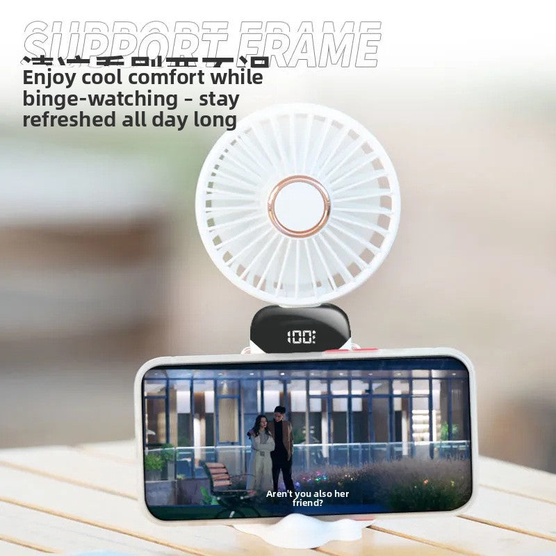 USB Rechargeable Handheld Fan With 5-Speed Airflow