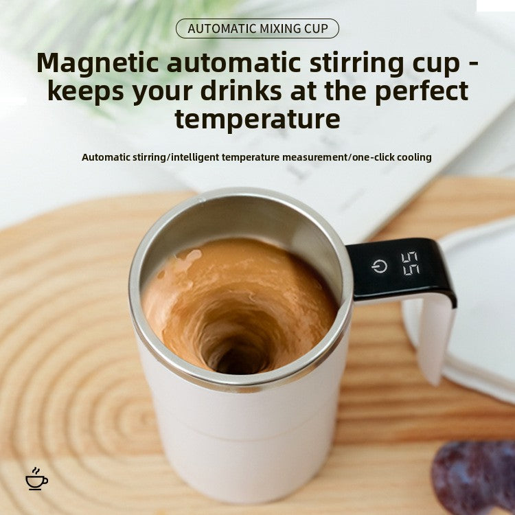 Electric Self Stirring Mug With LCD Temperature Display