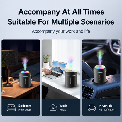 Portable Mini Humidifier & Aroma Diffuser 180ML