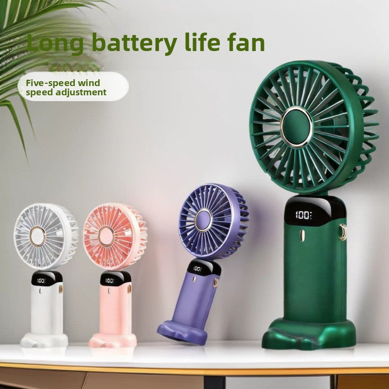 USB Rechargeable Handheld Fan With 5-Speed Airflow