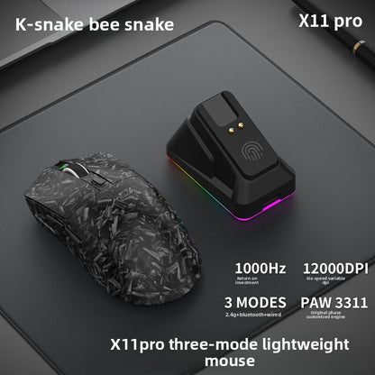 Lightweight Wireless Gaming Mouse – RGB, 3-Mode