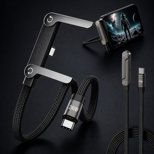240W USB-C Charging Cable & Adjustable Phone Holder